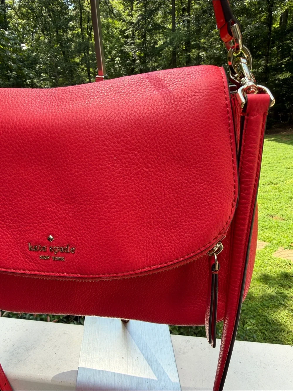 kate spade Red Leather Crossbody Bag
